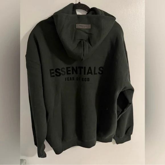 Essentials Black Hoodie Sweatshirt - Picture 3 of 7